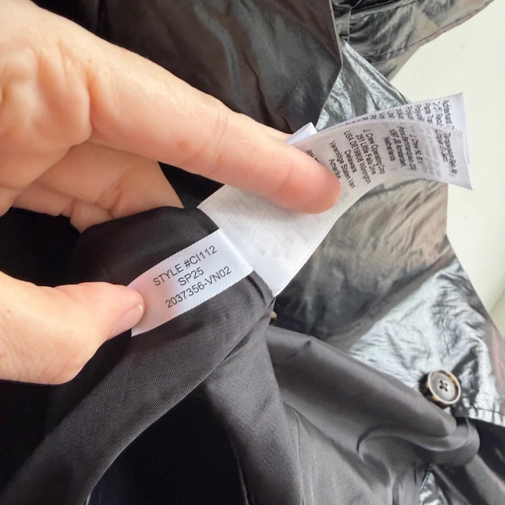 J. CREW Rain-or-Shine Black Trench Coat Size XS